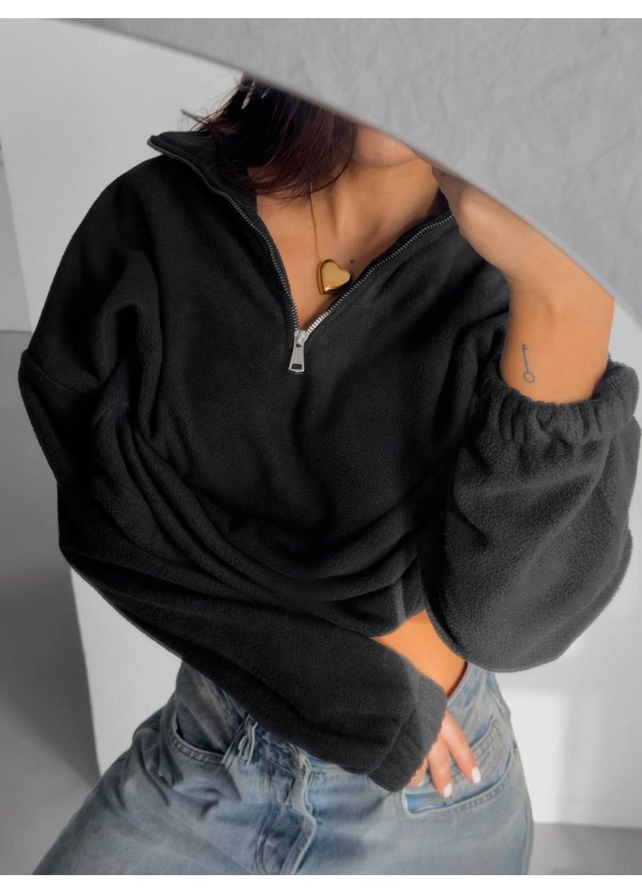 Теплый флисовый свитшот с воротником-стойкой No Brand (370032360)