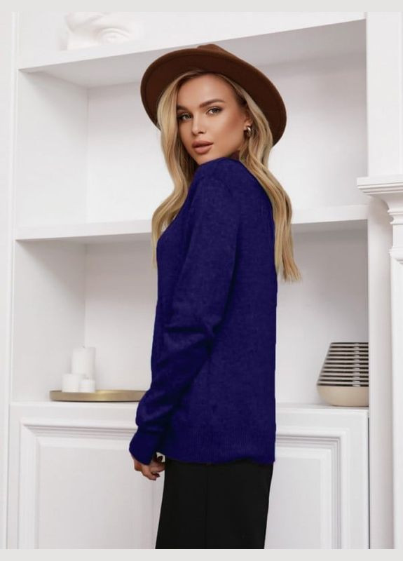 Темно-синий демисезонный свитер wn20-46 темно-синий ISSA PLUS