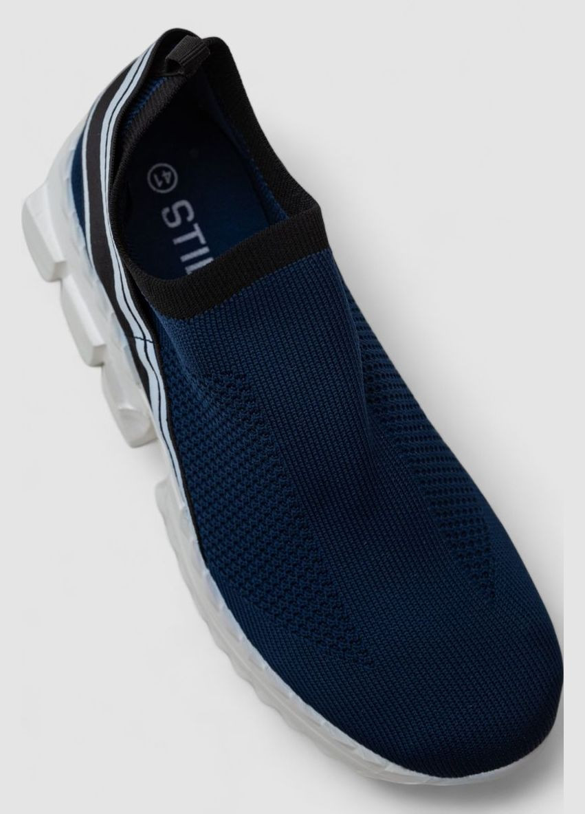 Синие демисезонные слипоны мужские текстиль Ager Кроссовки