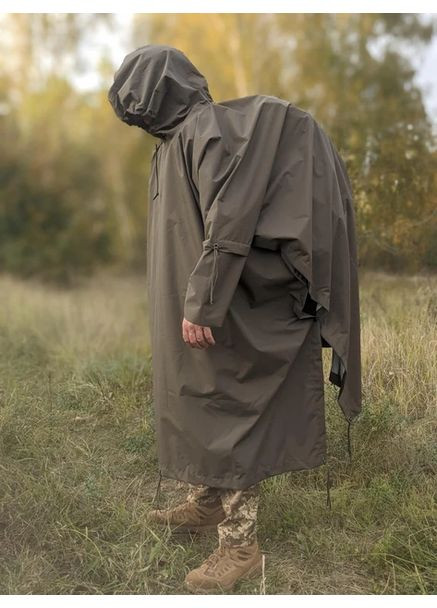 Армійський дощовик для військових, тактиний пончо водонепронекний, намет накидка військова Mil-Tec (361669246)