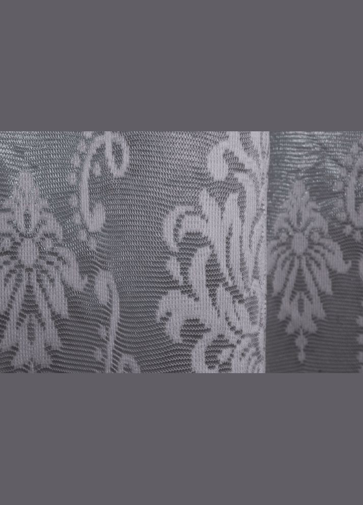 Тюль готовий сірий жакард на тасьмі "Корона", ширина 300 см, висота 280 см No Brand (294207713)