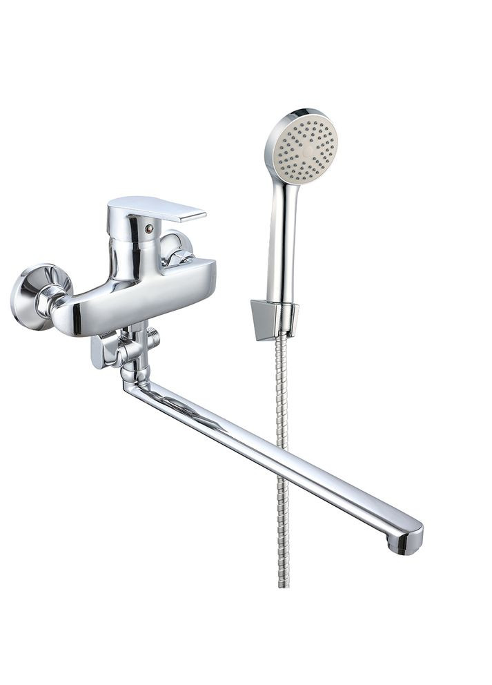 VRL611-10 ванна девіатор одноваж. довгий поворот. вилив сплав Ø35 (хром) {10/1} Wezer (371881610)