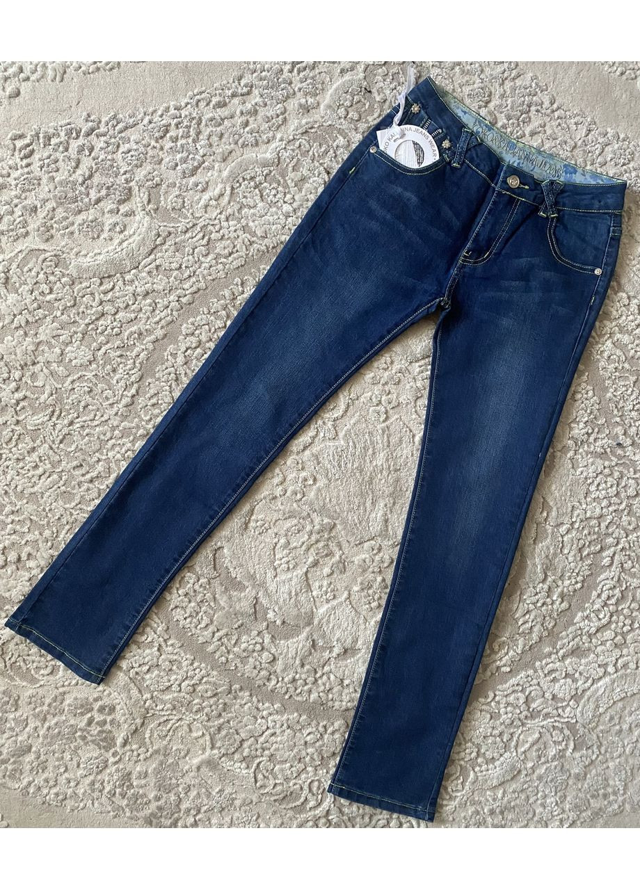 Демісезонні джинси на дівчинку 158-170 No Brand (369735306)