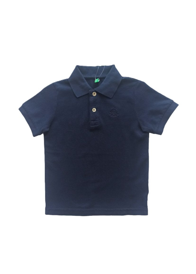 Темно-синяя детская футболка-футболка-поло для мальчика benetton 3-4 (98 см) для мальчика OVS однотонная
