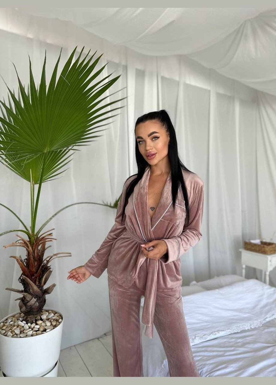 Бежева всесезон піжама жіноча No Brand