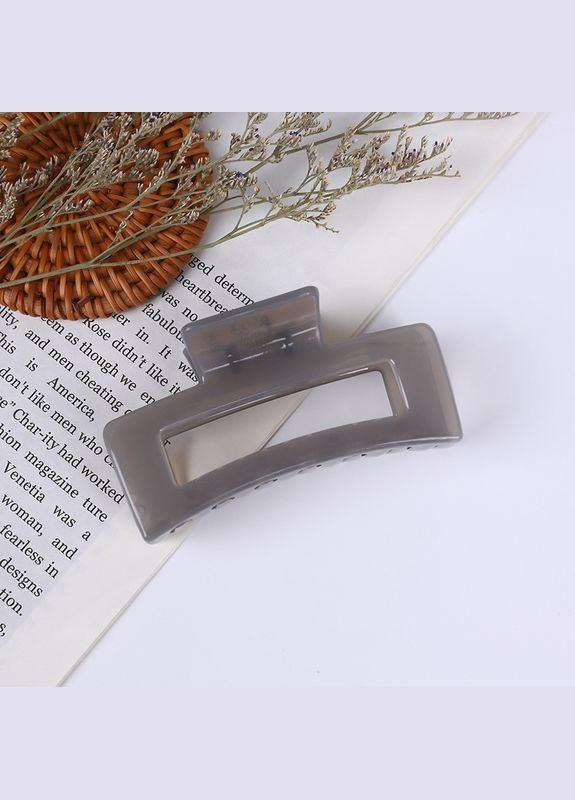 Крабик-зажим для волос 10 см Полупрозрачный Серый (AN0103236) ANbeauty (356606850)