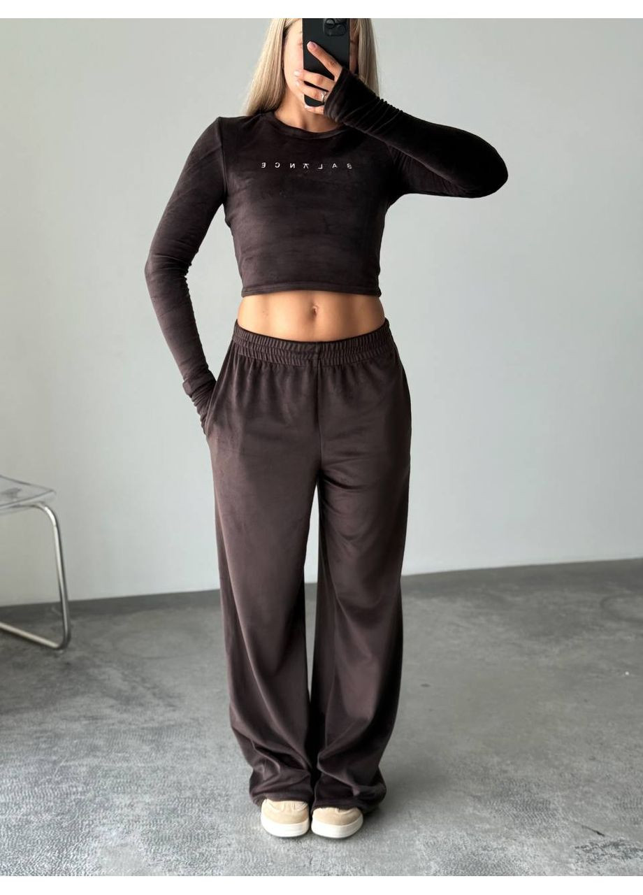 Велюровий жіночий костюм з штанами та кофтою Adelante (361057295)