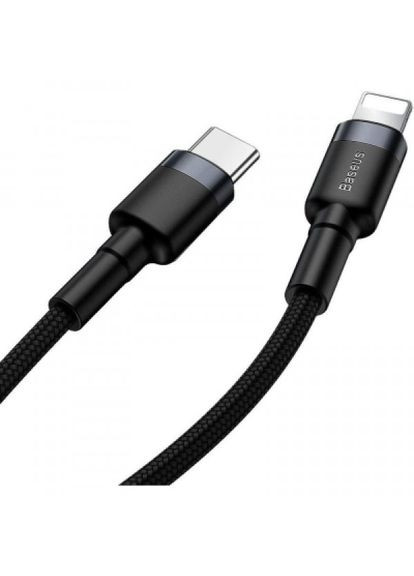 Дата кабель USBC to Lightning 1.0m 18W 2.1A Cafule Black-Grey (CATLKLF-G1) Baseus usb-c to lightning 1.0m 18w 2.1a cafule black-grey (268141149)