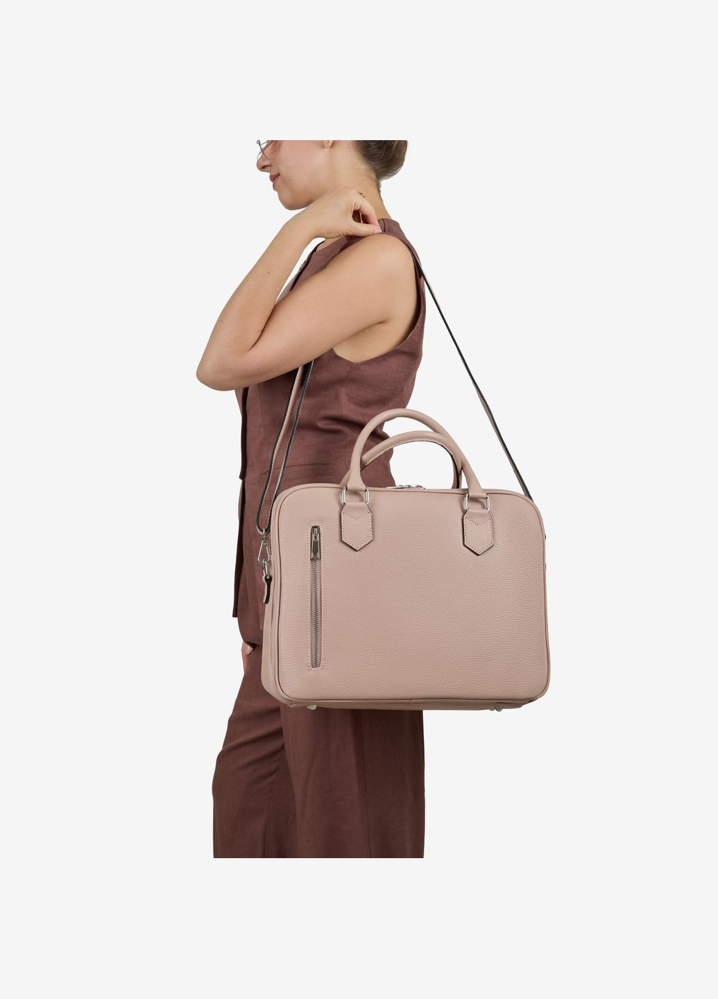 Сумка для ноутбука женская кожаная большая на молнии Briefcase Regina Notte (340905047)