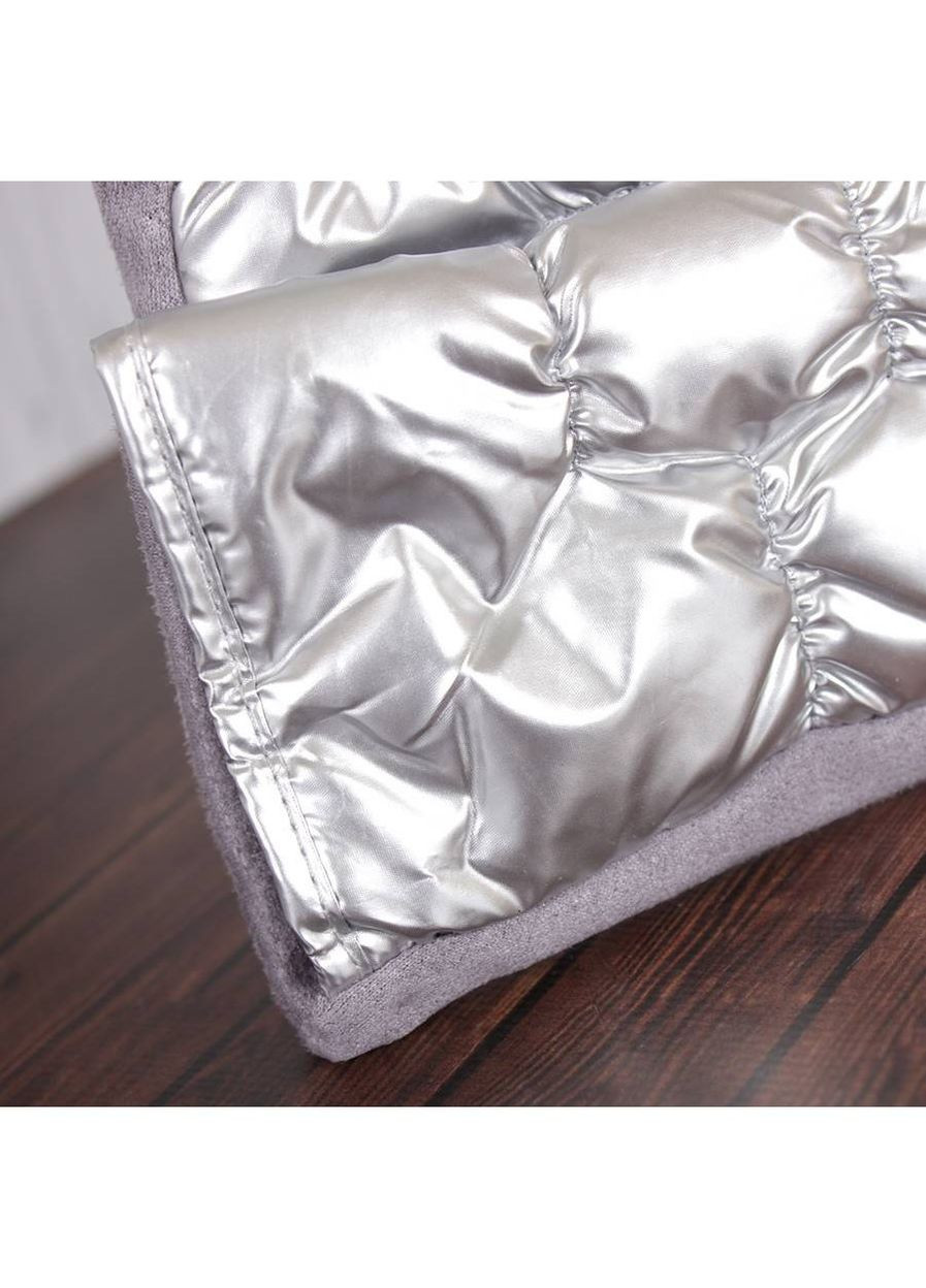 Перчатки женские текстильные D24097-2T серебристые демисезонные сенсорные De Esse (306709371)