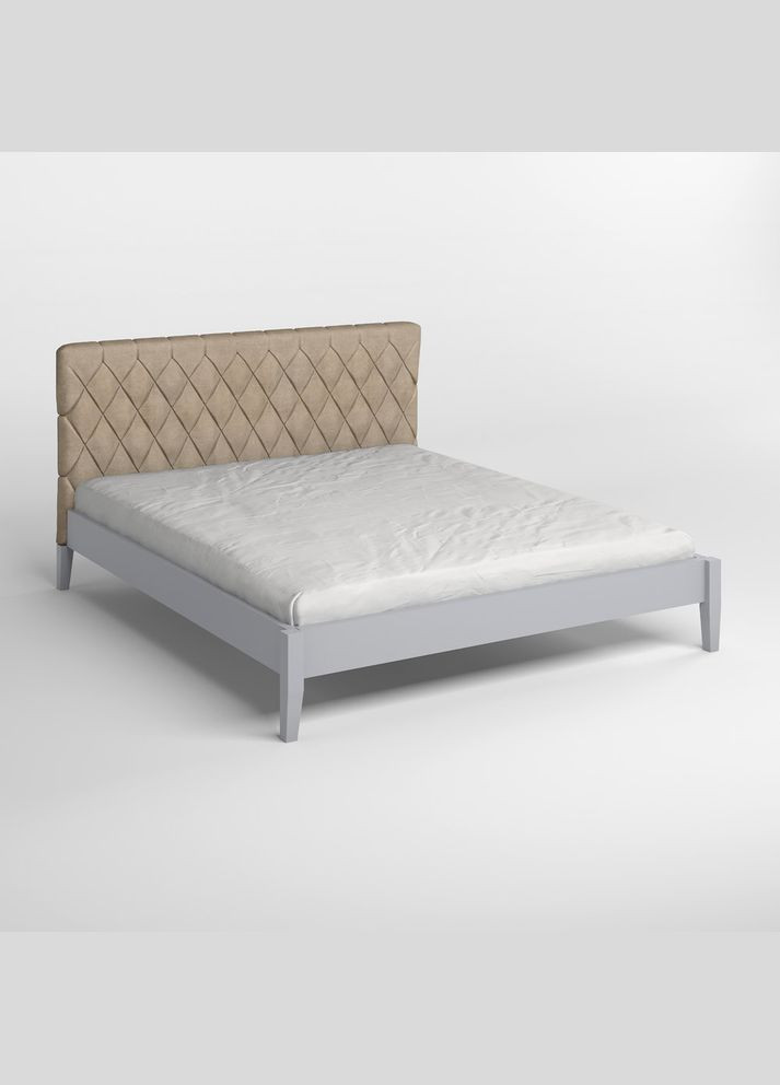 Двуспальная деревянная кровать Венеция ДК (RAL7040)/Аляска 23 (Бежевый) 160х200 см (MBG-5797) Mebigrand (368282054)