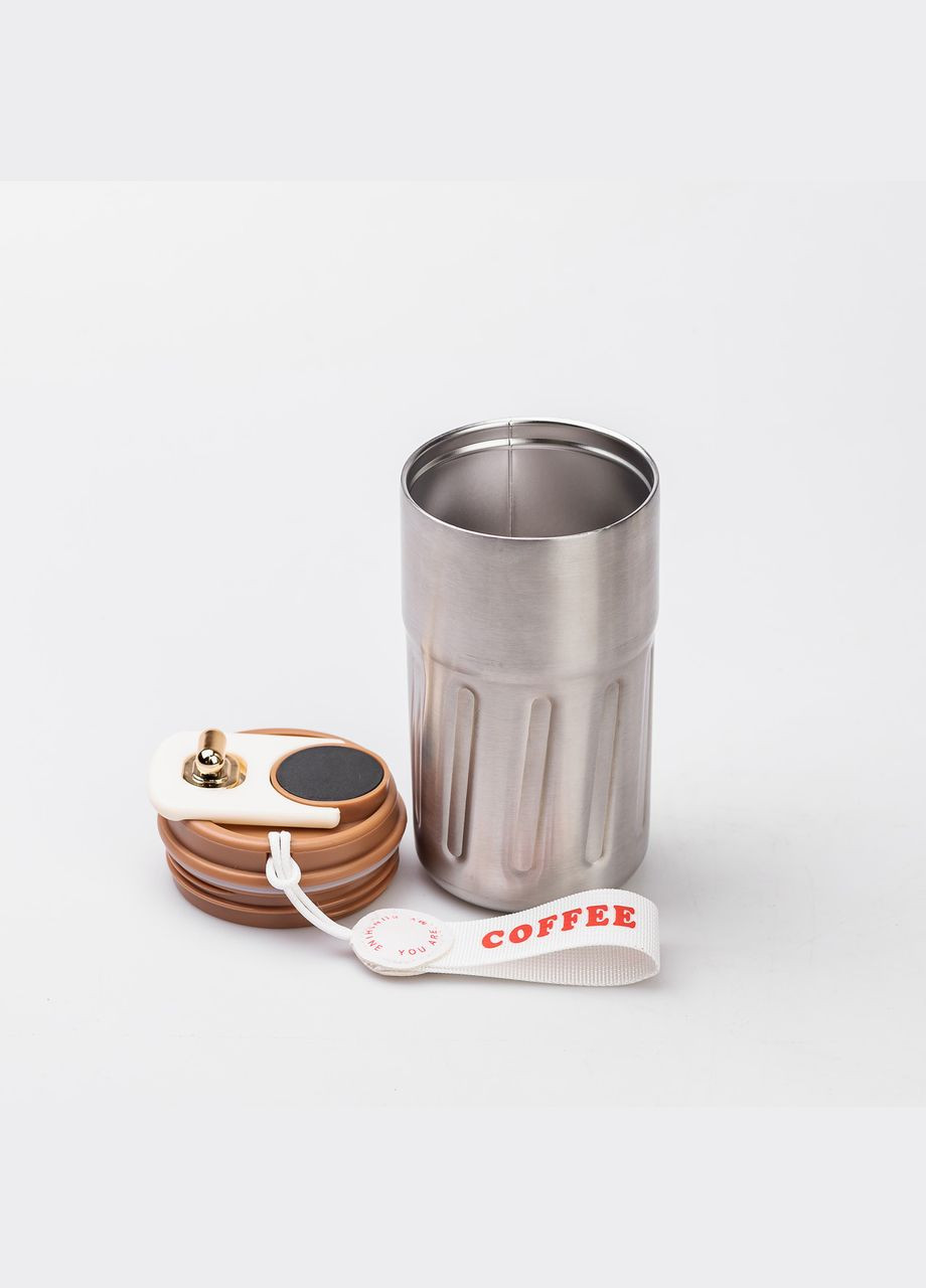 Термочашка Coffee з датчиком температури 500 мл коричнева Yiwu (321971791)