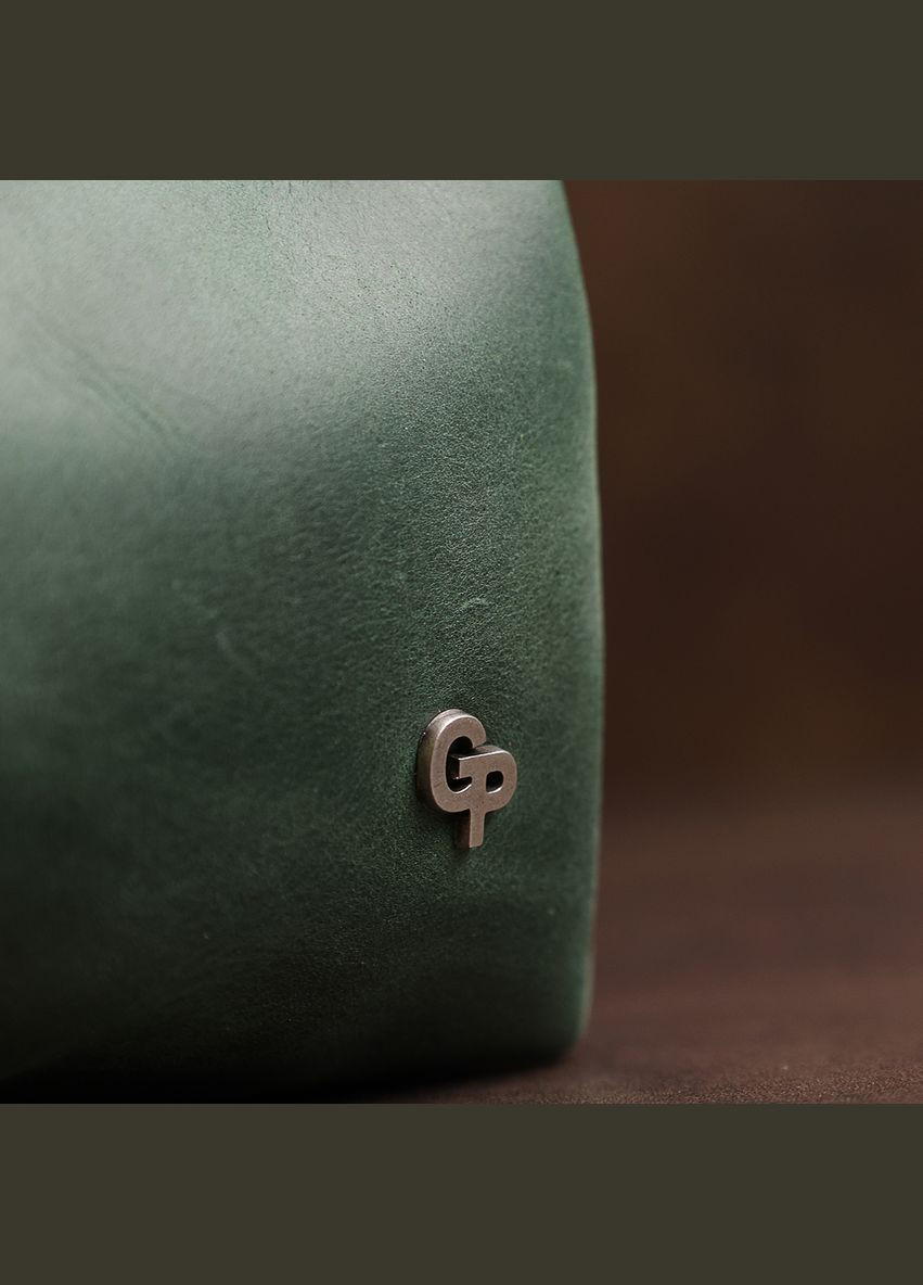 Косметичка шкіряна з блискавкою та ручкою універсальна GRANDE PELLE зелена (sku_11571) No Brand (328922161)