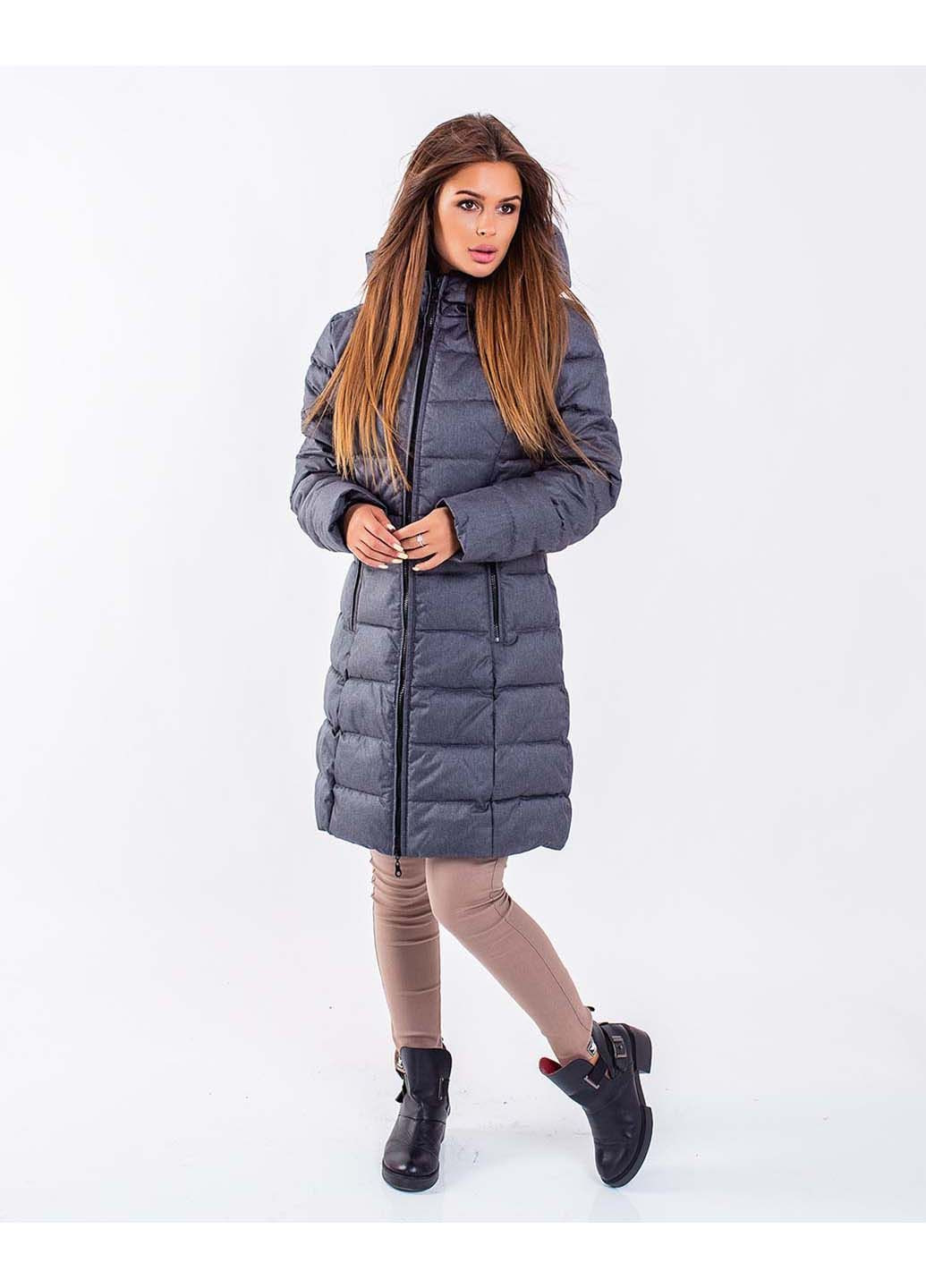 Серый зимний Пуховик indigo.limited