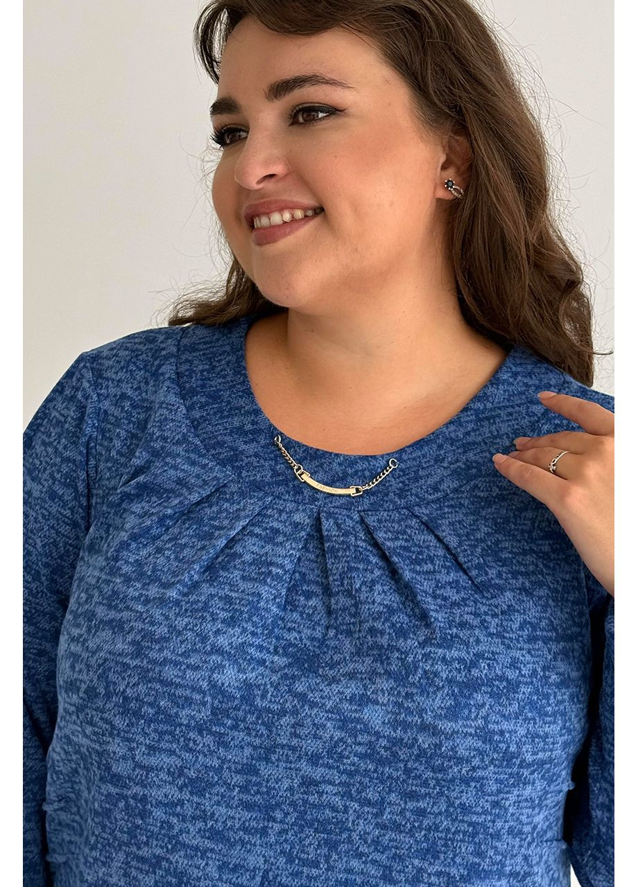 Туника с карманами большие размеры мягкий трикотаж No Brand 1277-3 (356885920)