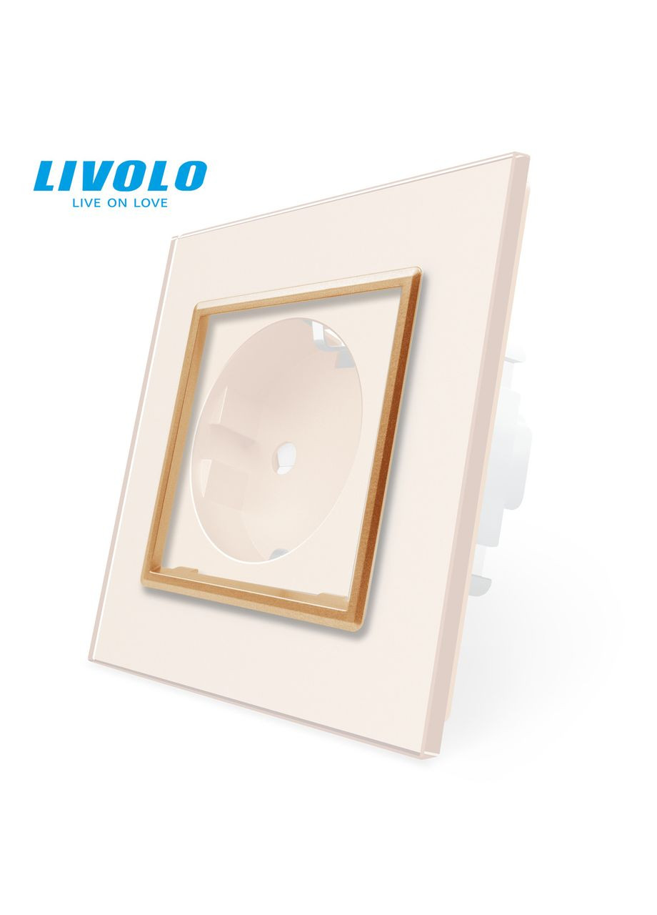 Декоративний ободок для розетки золотий (VL-ZCP05001-2A) Livolo (370971439)