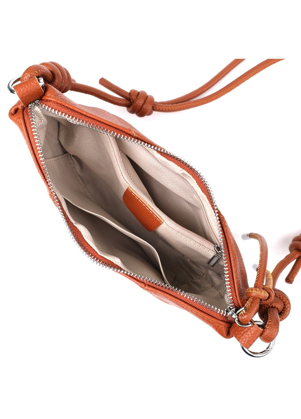 Напівкругла сумка жіноча з натуральної шкіри 22934 Коричневий Vintage (356452201)