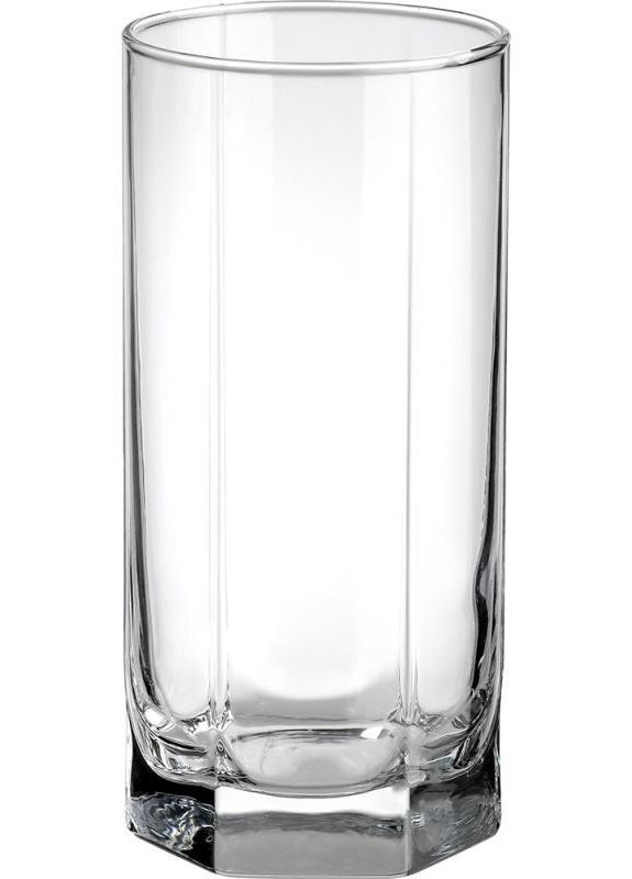 Набор 6 высоких стаканов стеклянные 440мл для напитков и коктейлей с имитацией граней Pasabahce (368978201)