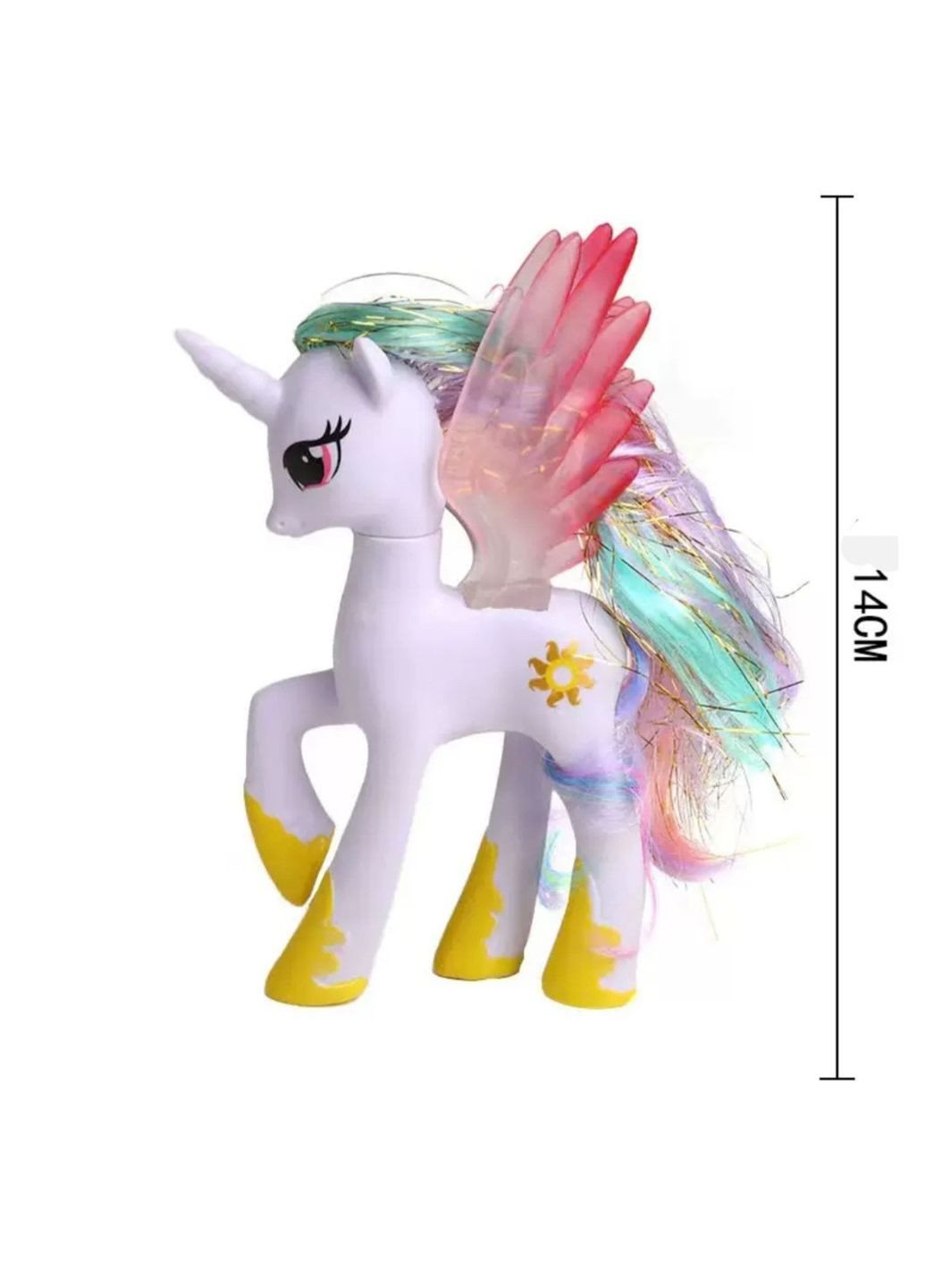 Фігурка Поні 14 см My Little Pony принцеса Селестія 14 см (прозорі крила) No Brand (348118738)