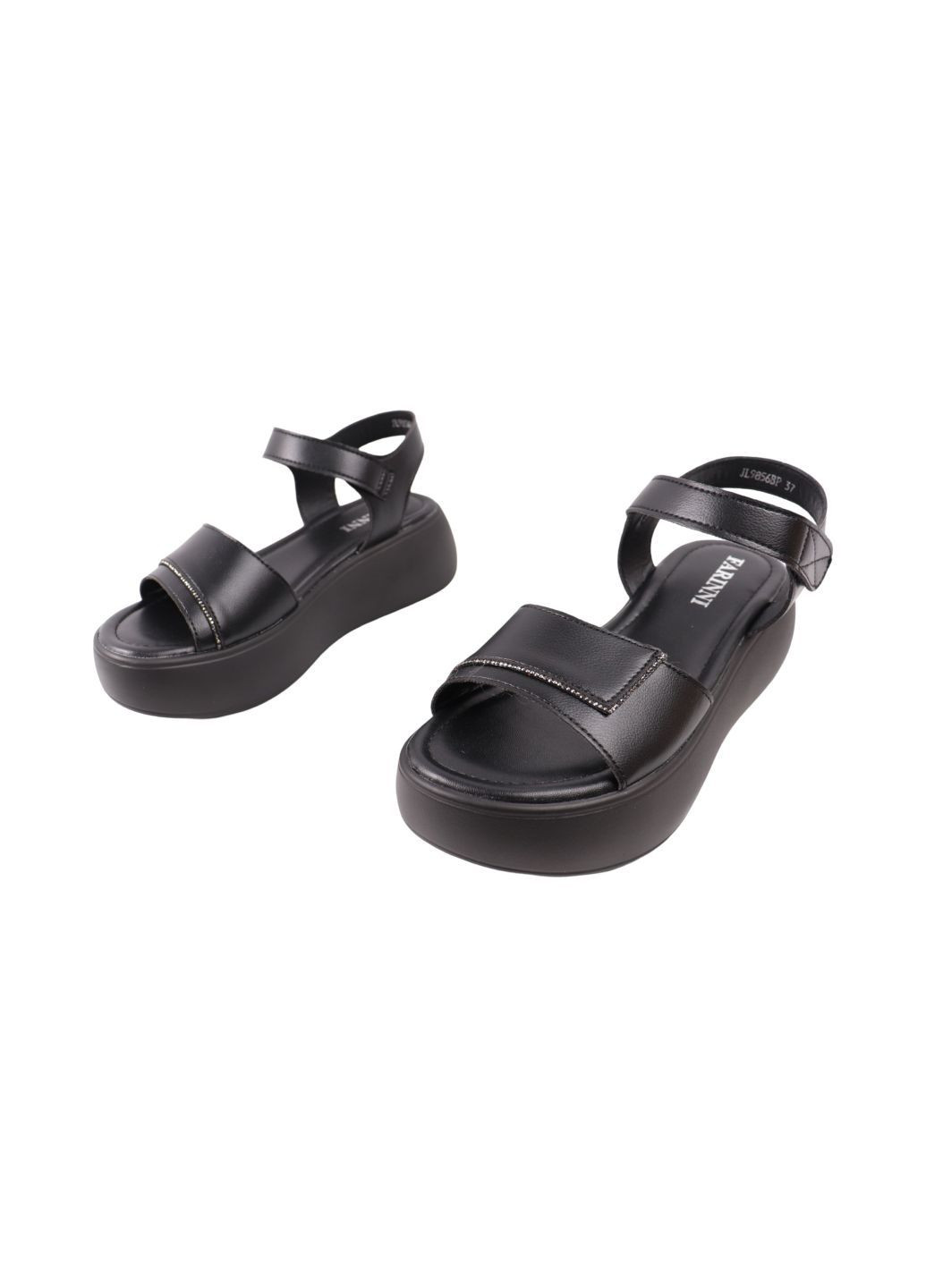 Черные босоножки женские черные натуральная кожа FARINNI