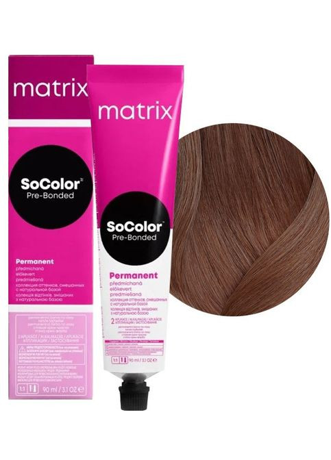 Стойкая кремкраска для волос SoColor Pre-Bonded 6ММ темный блондин мока мока, 90 мл. Matrix (292736142)
