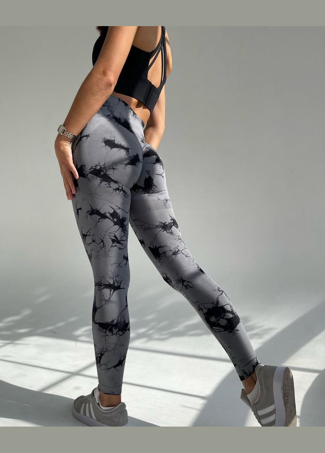 Лосини для фітнесу з ефектом пуш-ап мармурові Amely (327877971)