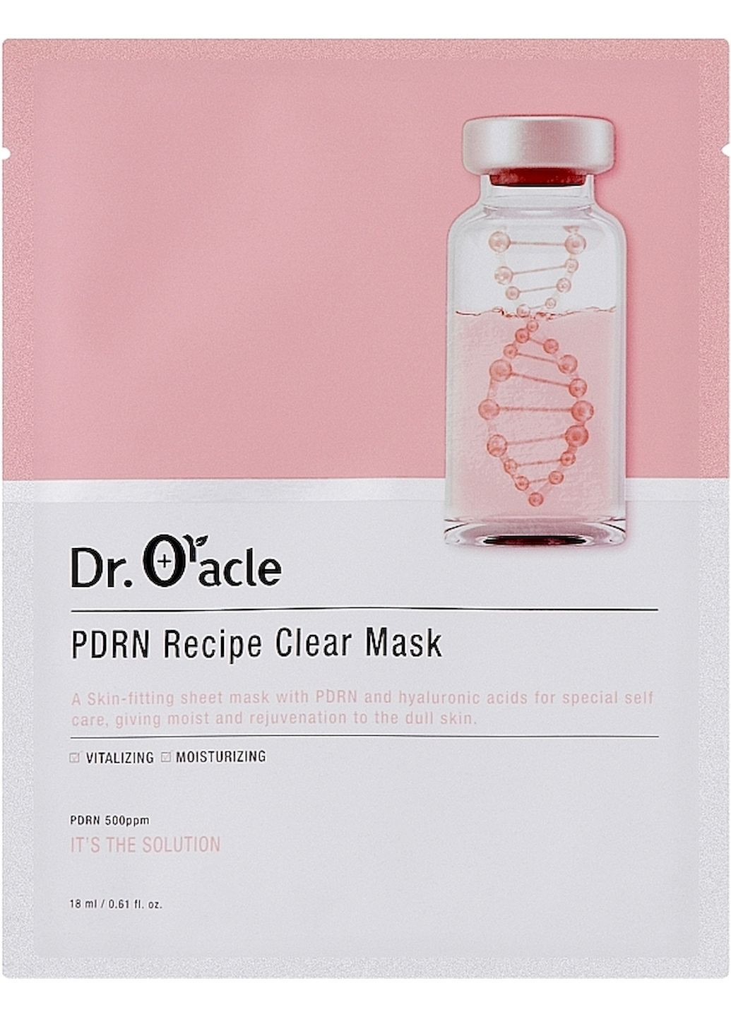 Маска для обличчя Dr.Oracle PDRN Recipe Clear Mask тканинна, що відновлює з полінуклеотидами 18 мл Dr. Oracle (340916738)