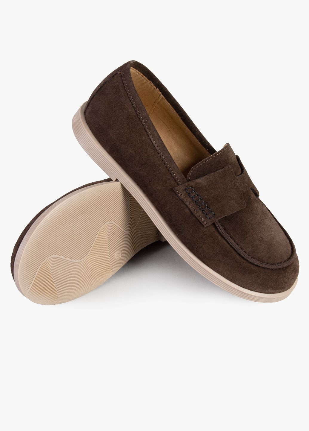 ModaMilano Туфли лоферы женские бренда 8200695_(2) коричневый з натуральная замша, украина — демисезон (336339415)