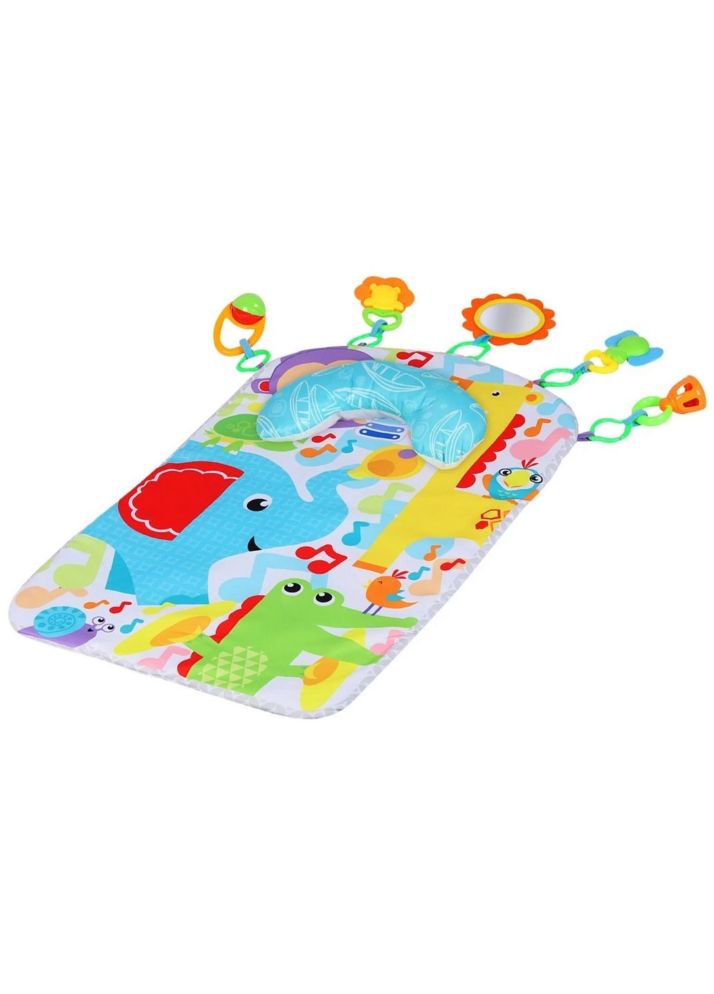 Дитячий килимок м'який, подушка-підгрудник, 5 підвісок Baby Game blanket (288138596)