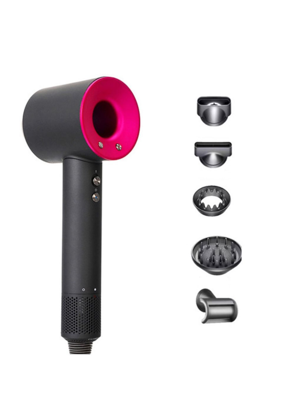 Фен-стайлер для волос 5 в 1 Magic Hair Supersonic Premium 5 насадок фуксия Energy MAX (369656620)