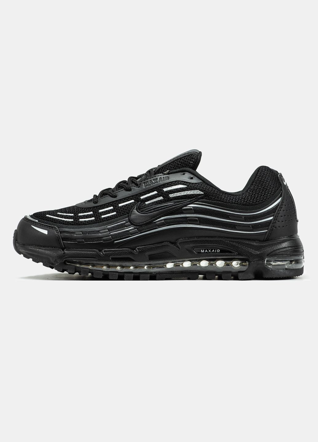Мужские и женские кроссовки Nike Air Max TL 2.5 Black White | Найк Аир Макс ТЛ 2.5 черные белые No Brand чёрные демисезоны (332770680)