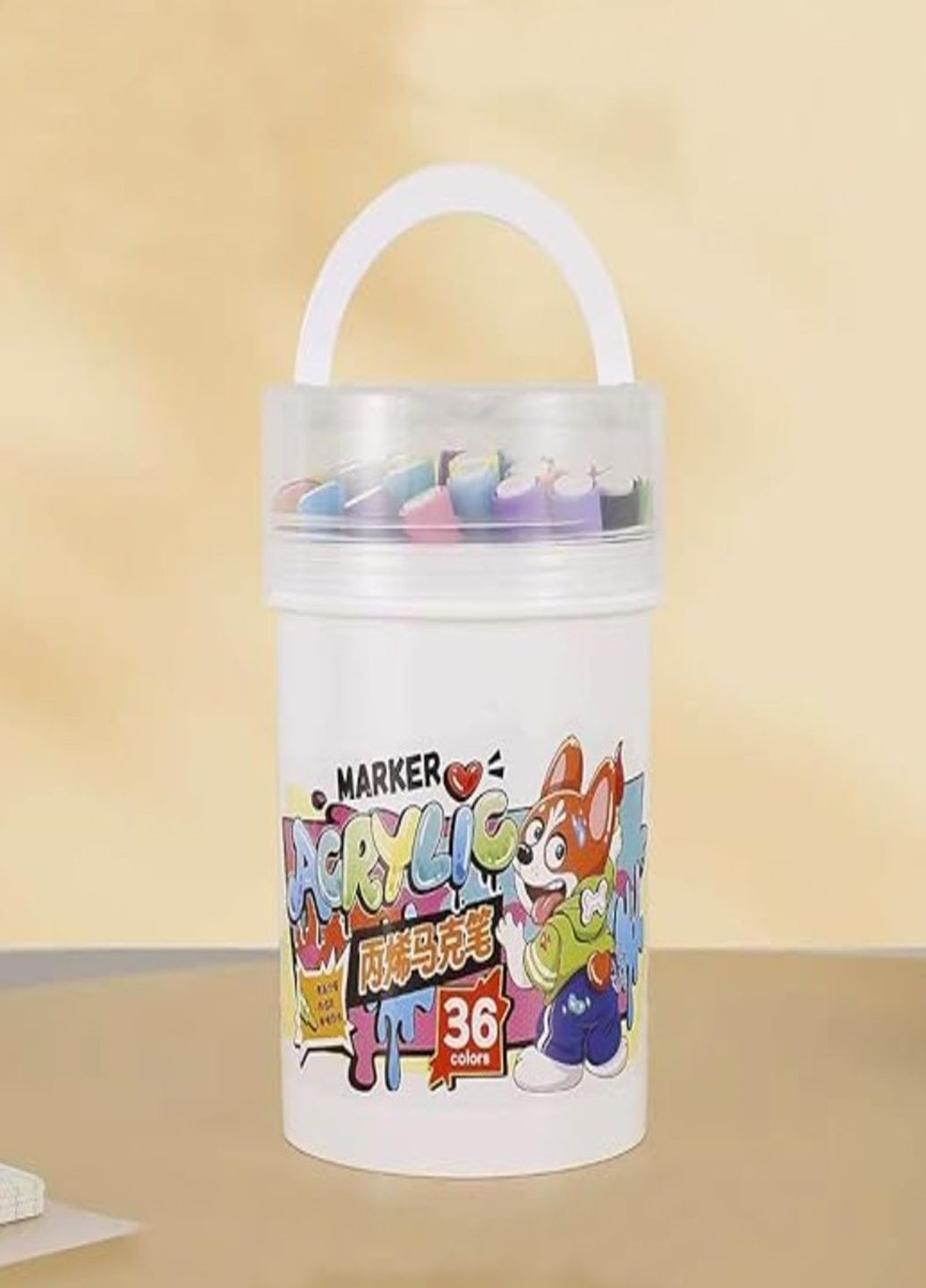 Художественные акварельные акриловые маркеры односторонние для скетчинга фломастеры 36 цветов No Brand (316654764)