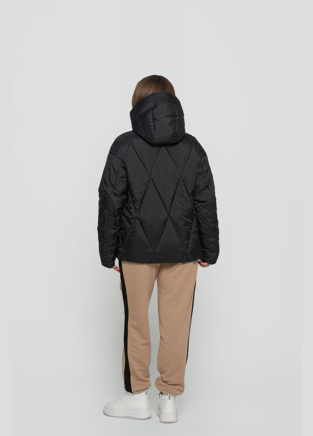 Чорна демісезонна куртка жіноча vc-kor Vicco