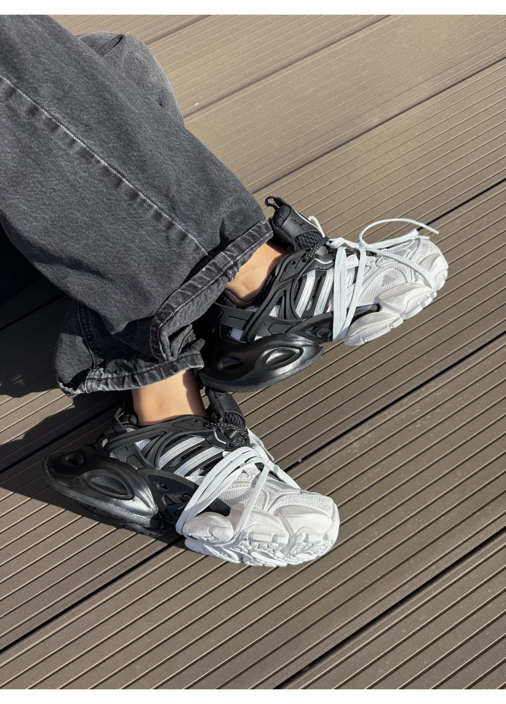 КРОСІВКИ ЖІНОЧІ ADIDAS VENTO XLG DELUXE BLACK WHITE АДІДАС ВЕНТО XLG ДЕЛЮКС No Brand чорні демісезони (369388698)