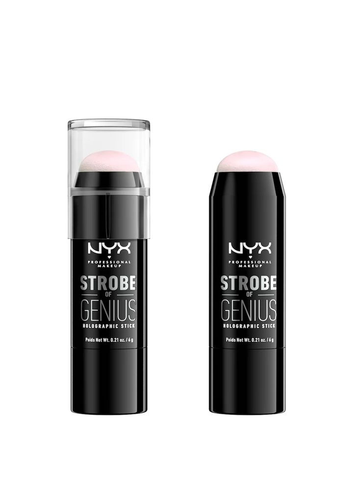 Хайлайтер Strobe of Genius Holographic Stick (6 г) 01 Pink (STGH01) NYX Professional Makeup (279364071)