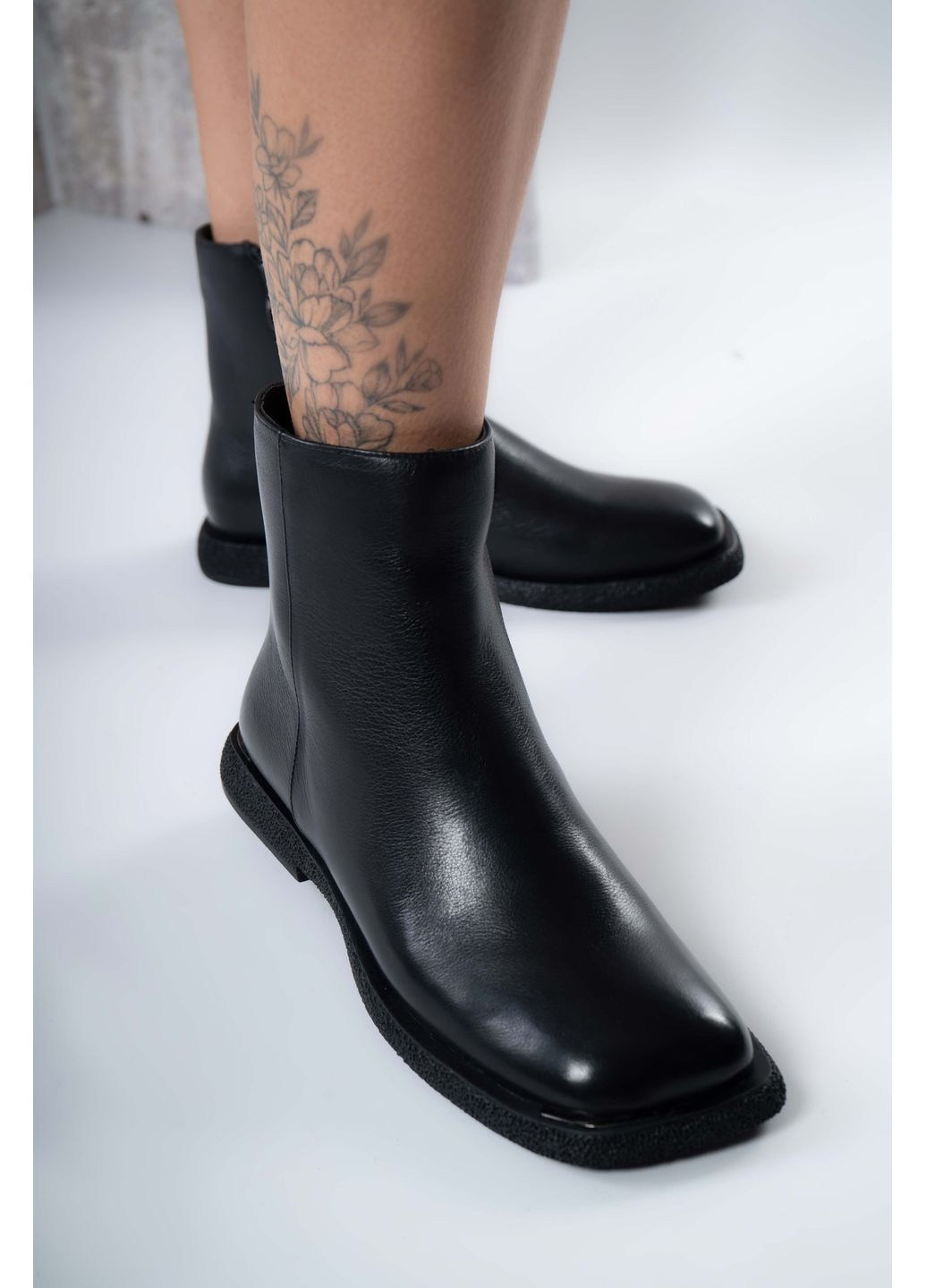 ботинки женские натуральная кожа черные 346810 Where Uwear