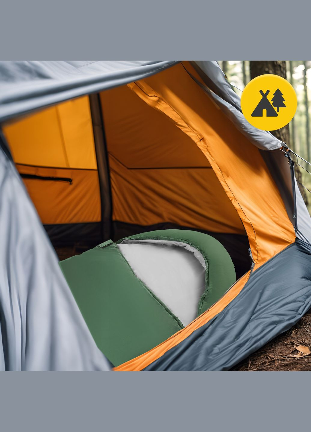 Спальный мешок (спальник) одеяло 2 в 1 Standard 8...+20°C R Olive/Grey () Mountain Goat P-5905973400961 (342758376)