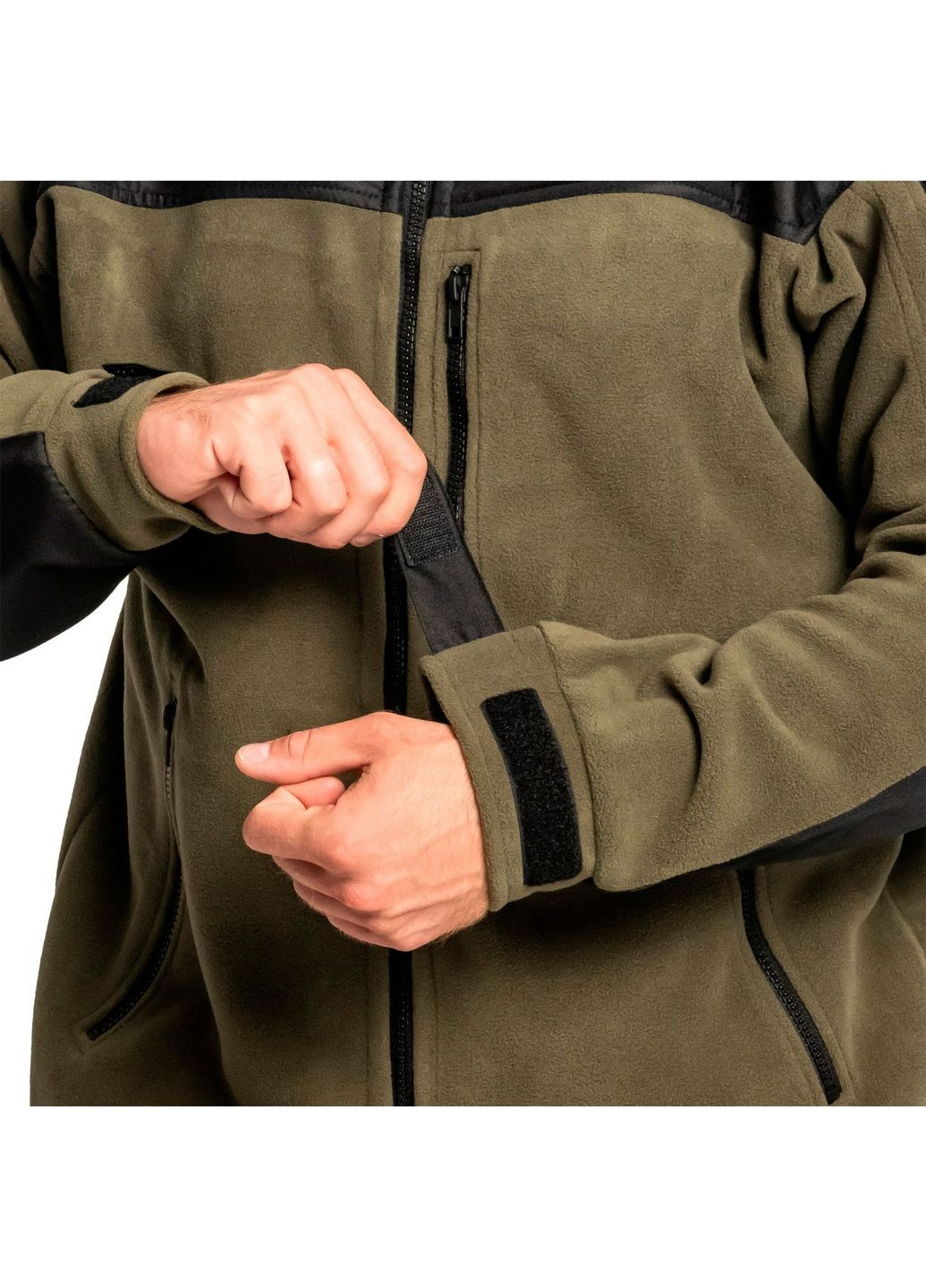 Флісова кофта Helikon Classic Army, Black/Olive Green, XS Helikon-Tex (360238514)