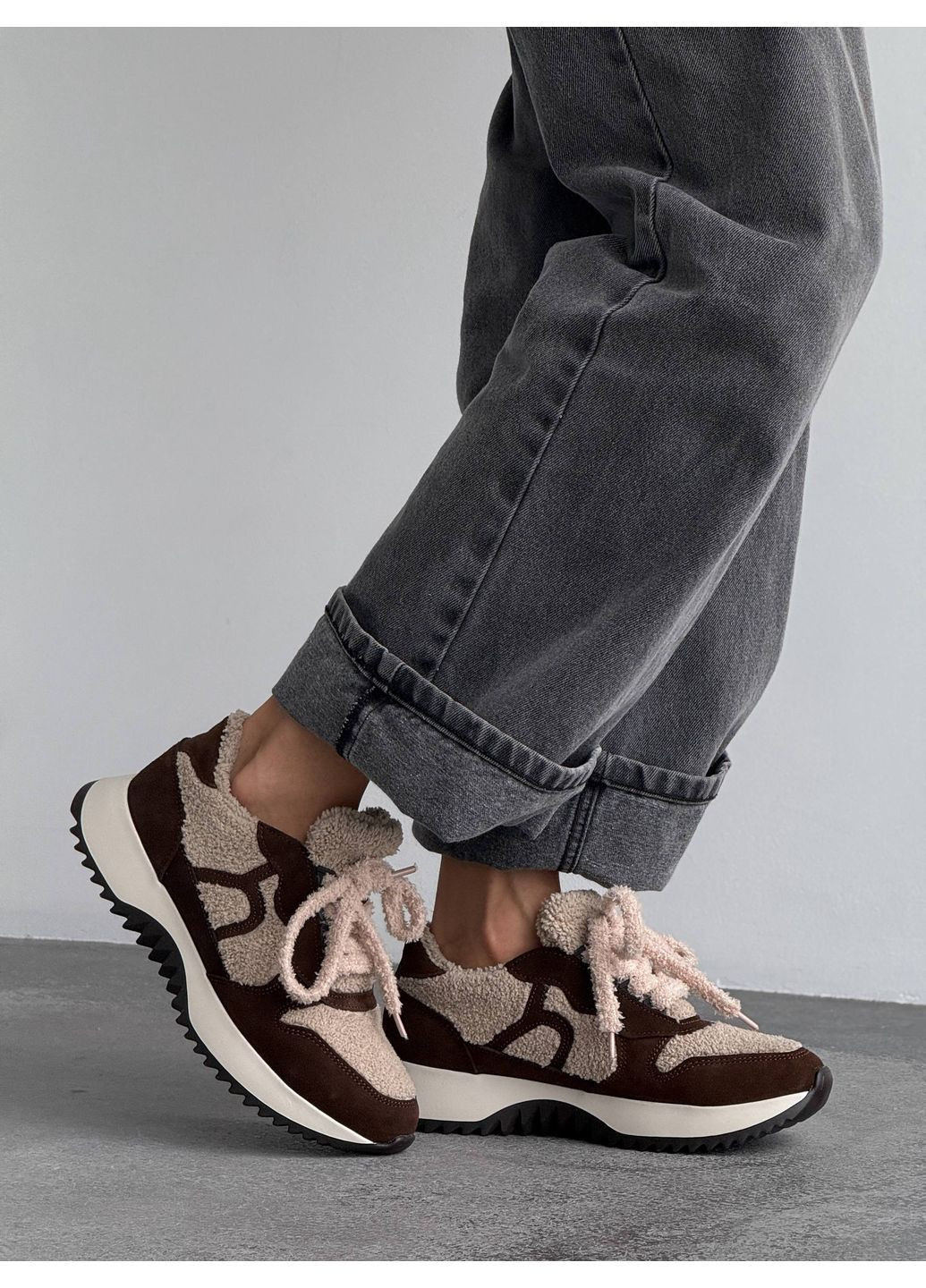 Зимові кросівки No Brand коричневі зими (369094604)