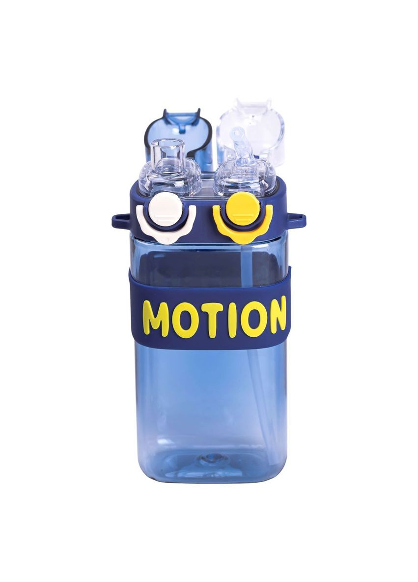 Бутылка для воды с трубочкой спортивная синяя многоразовая бутылка для тренировок и активного отдыха ProDobro (364192935)