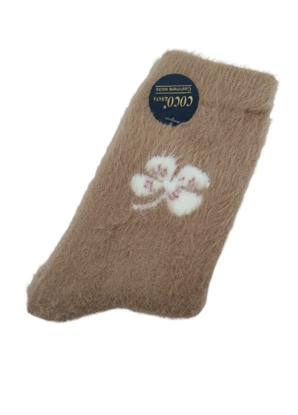 Пудрові шкарпетки теплі жіночі з хутром норки flower (921-01) Macarena квіткові (302947978)