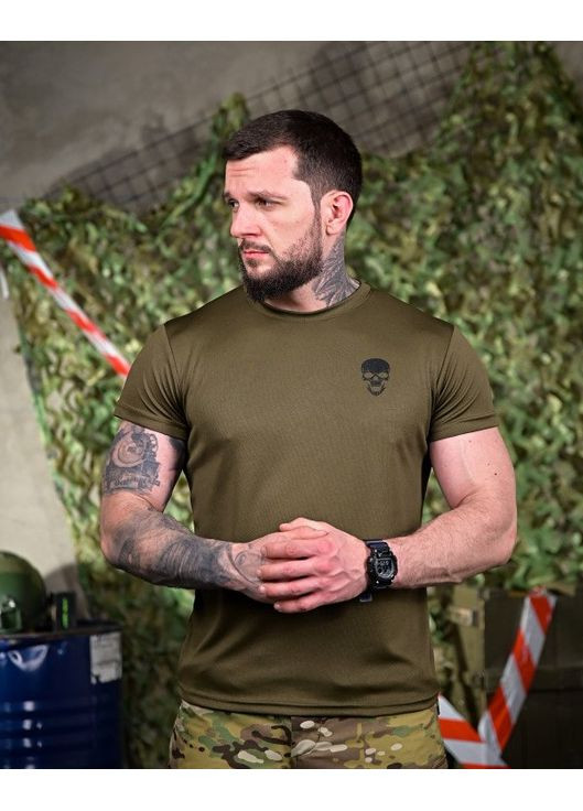 Тактична чоловіча футболка Девушка олива No Brand (355464316)