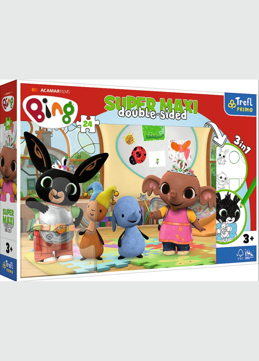 Пазли Super Maxi 3 в 1. Друзі з дитинства (24 ел.) 41003 ( ) Trefl (328946819)