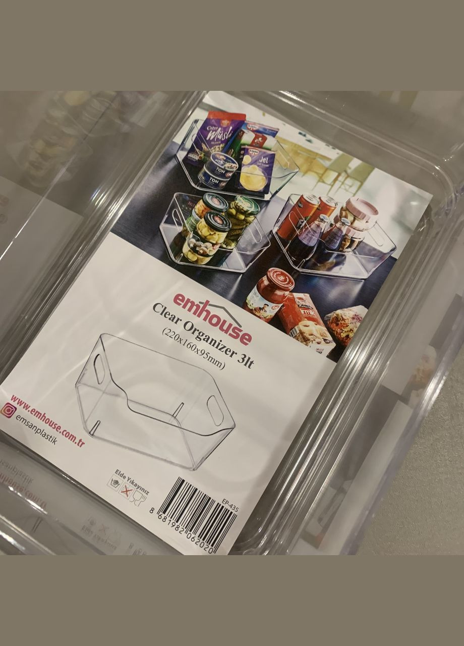 Органайзер для холодильника и шкафа 3 л (220 x 160 x 95 мм) Emhouse (326798585)