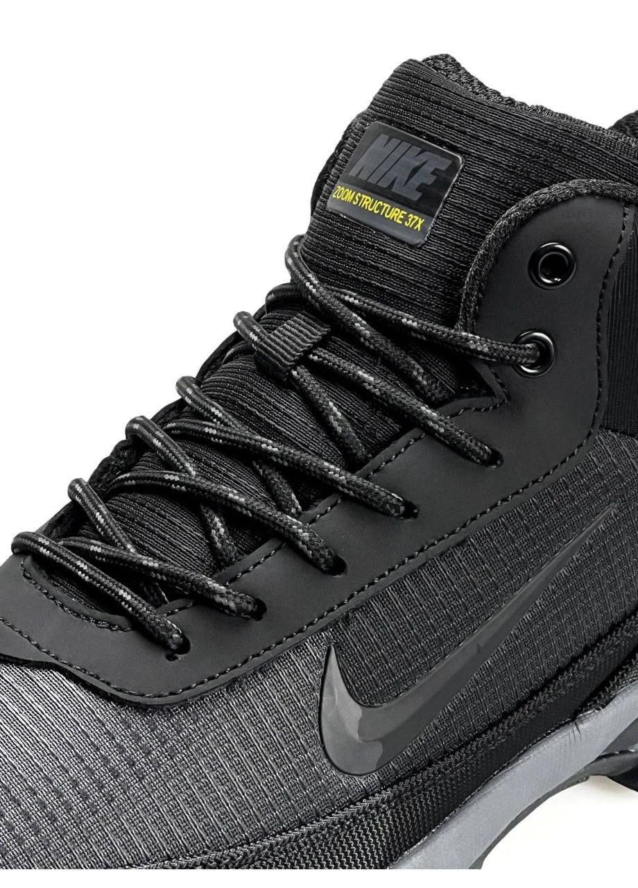 Черные зимние кроссовки мужские зимние nike No Brand Rivah Fur Black Grey