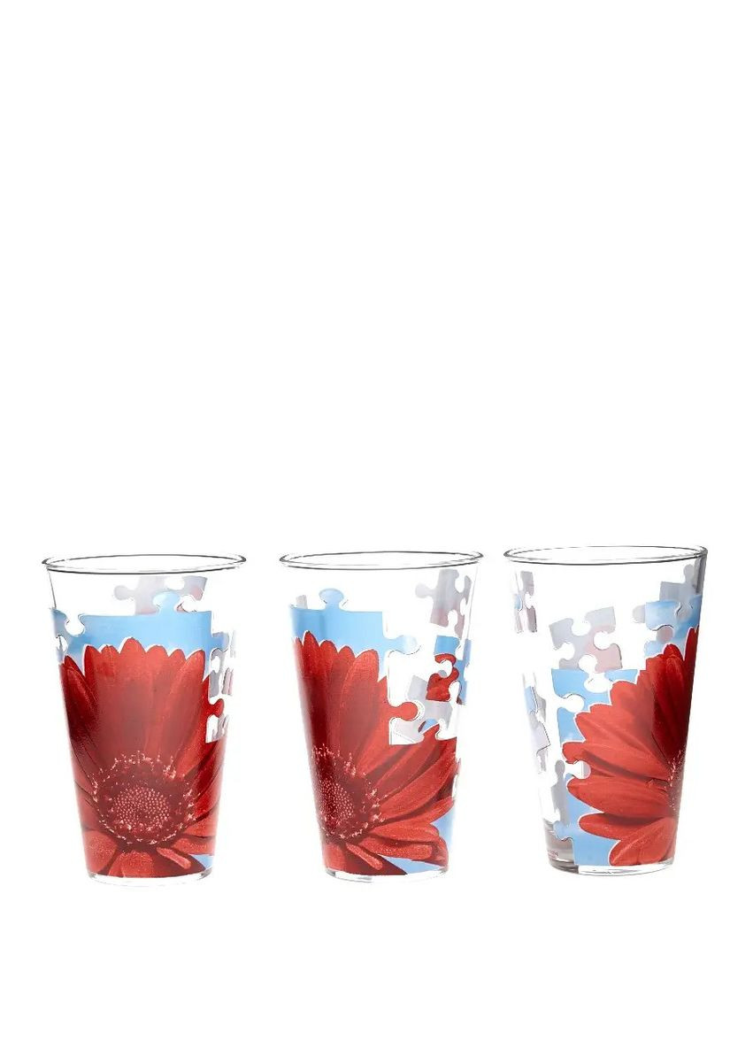 Набір високих склянок Гербери m42260 310 мл 3 шт Cerve (364753296)
