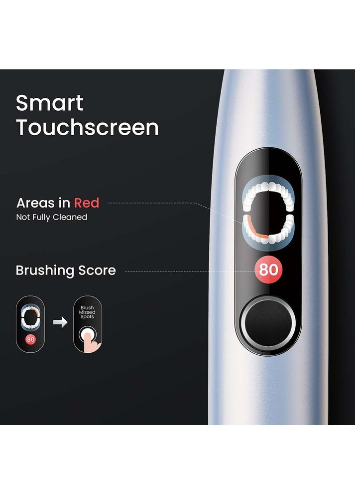 Електрична зубна щітка X Plus Pro Digital Silver (6970810556179) Oclean (370607830)