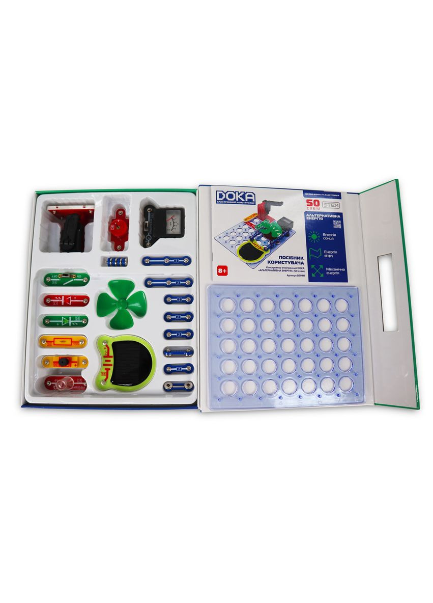 Конструктор електронний Альтернативна енергія 50 схем DOKA (342753331)