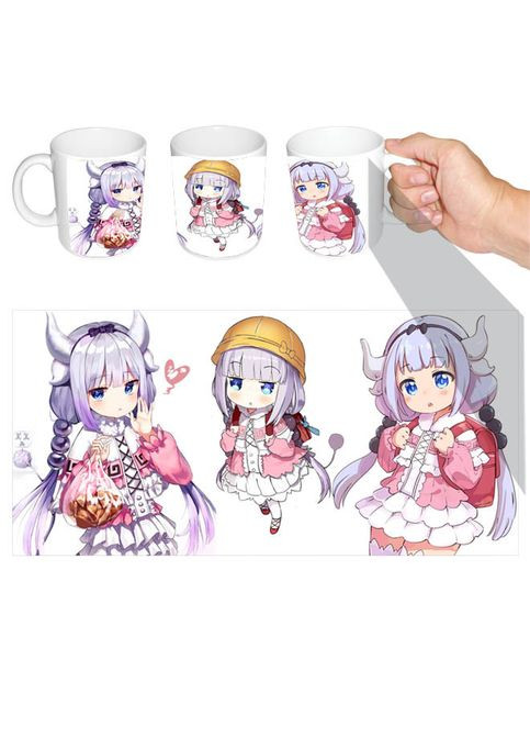 Чашка біла аніме Канна Камуи Дракон покоївка Кабаяши (z0755) No Brand (327003912)