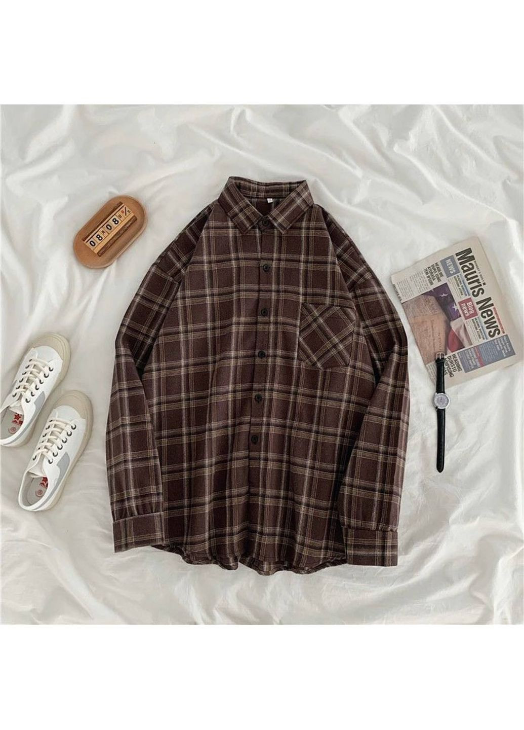 Жіноча сорочка у клітинку No Brand (369943461)